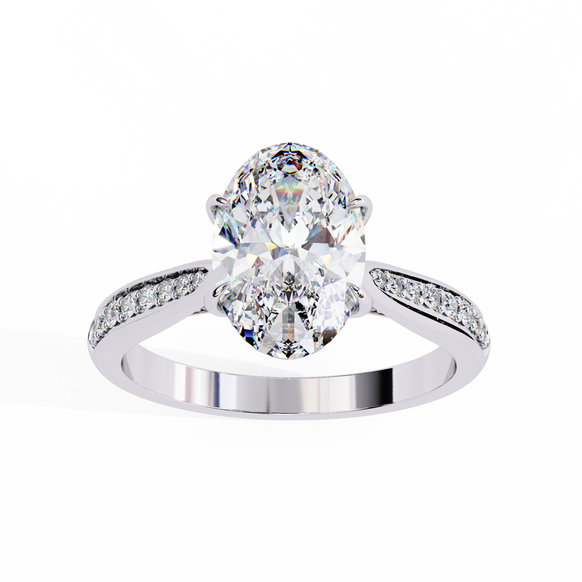 Azaria Solitaire Silver Ring