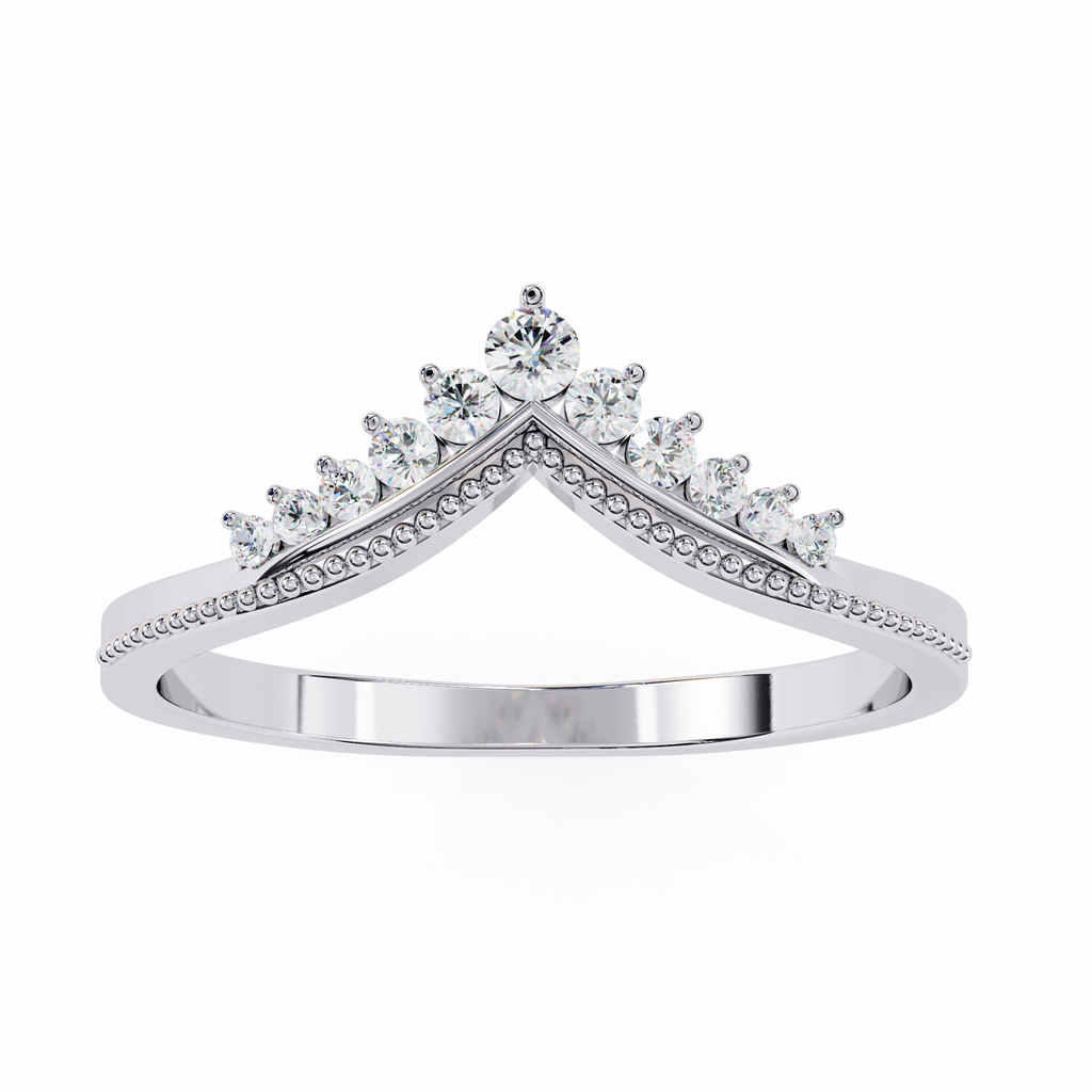 Ann Diamond Silver Band