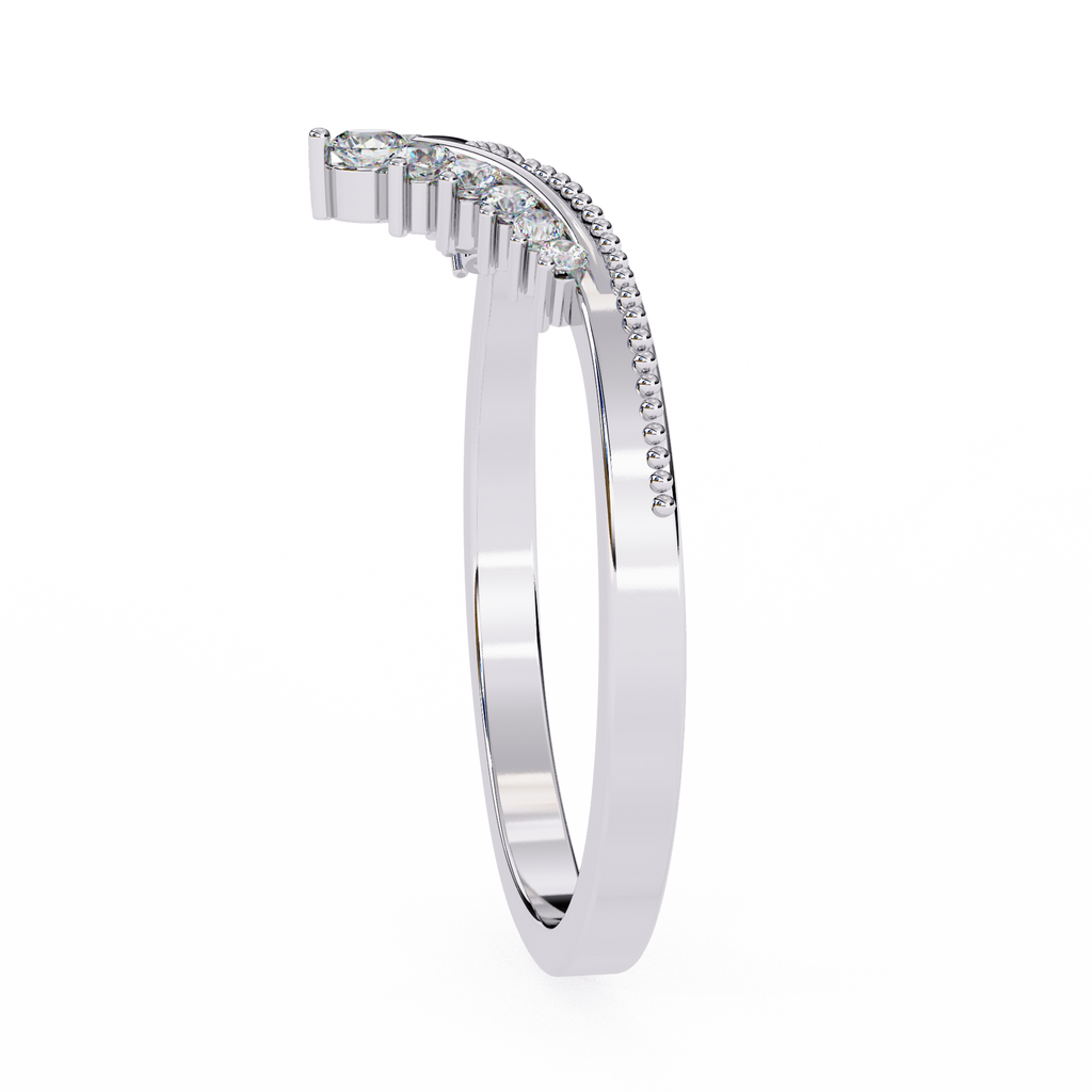 Ann Diamond Silver Band