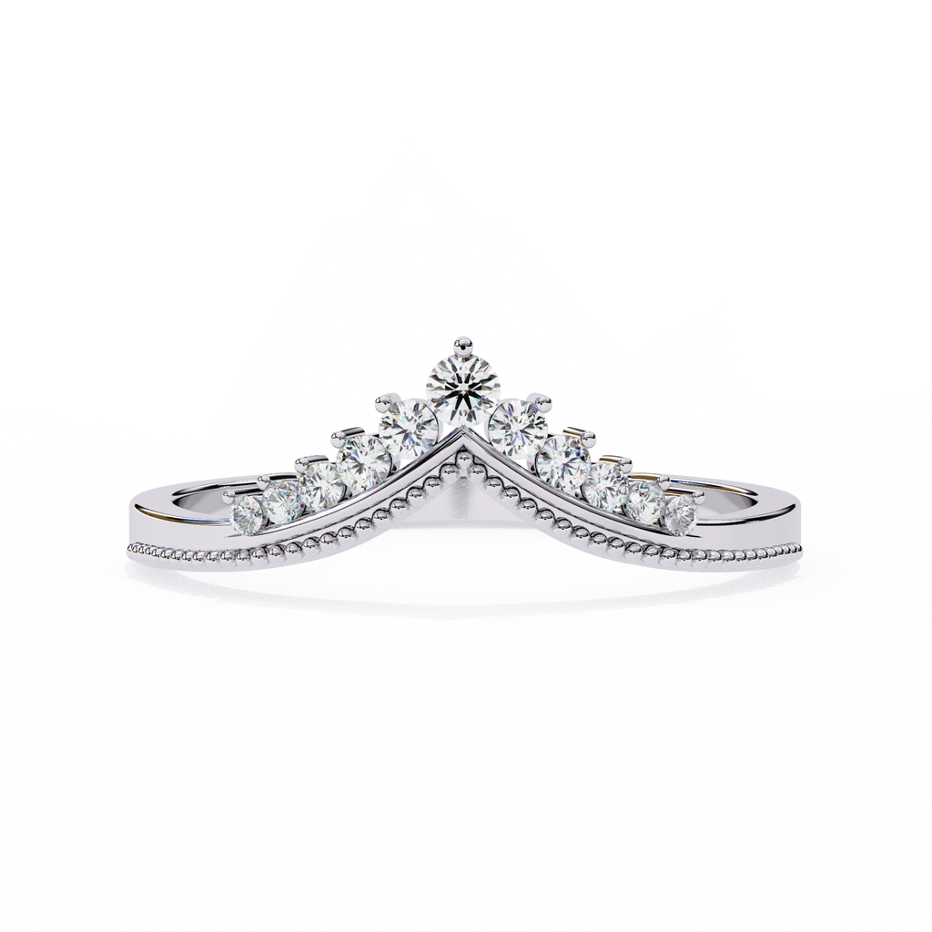 Ann Diamond Silver Band