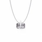 Miriam Diamond Silver Pendant