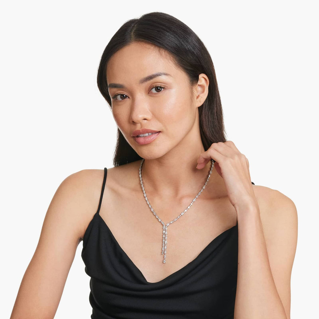 Aniyah Tennis Silver Necklace