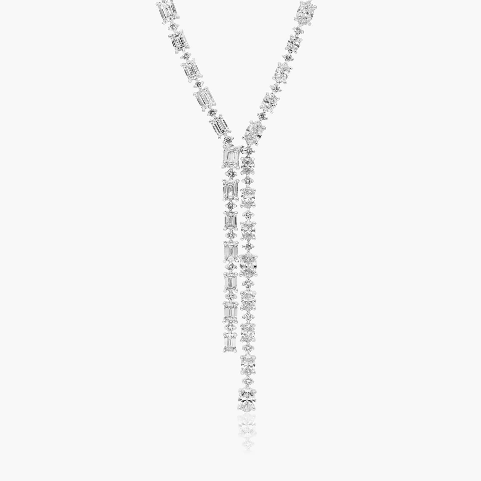 Aniyah Tennis Silver Necklace
