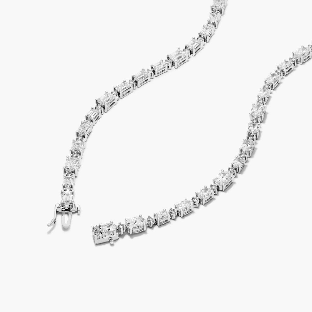 Aniyah Tennis Silver Necklace