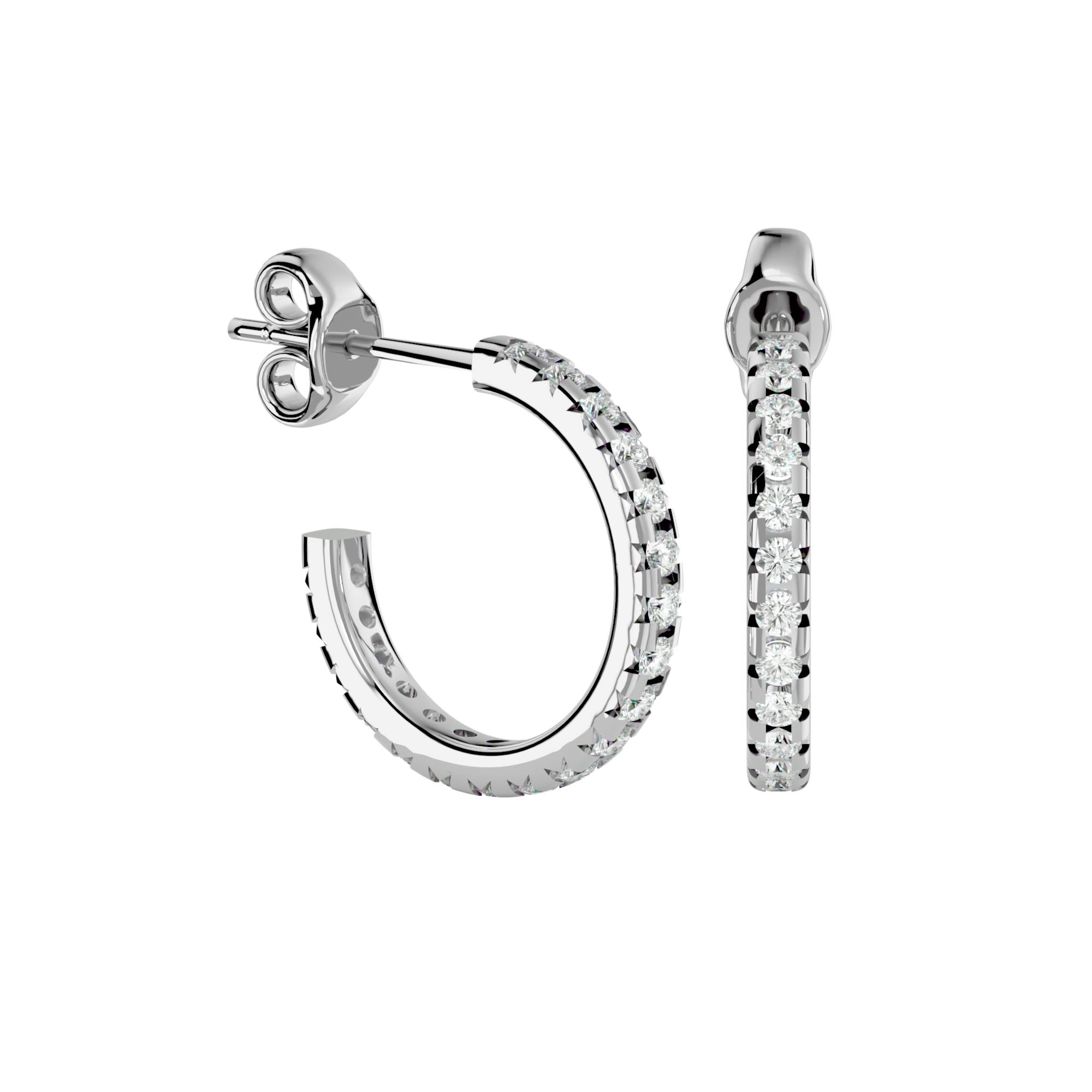 Paris Diamond Silver Earring