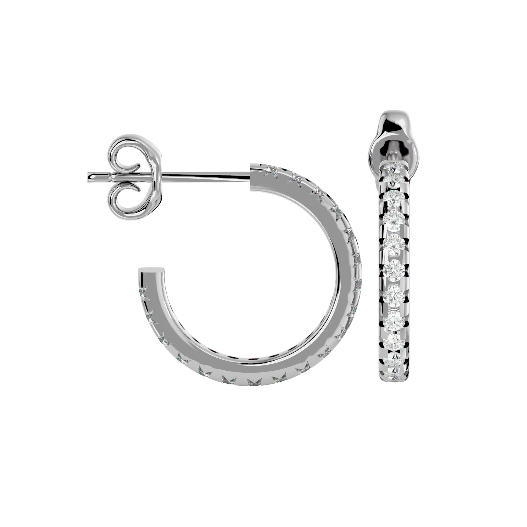 Paris Diamond Silver Earring