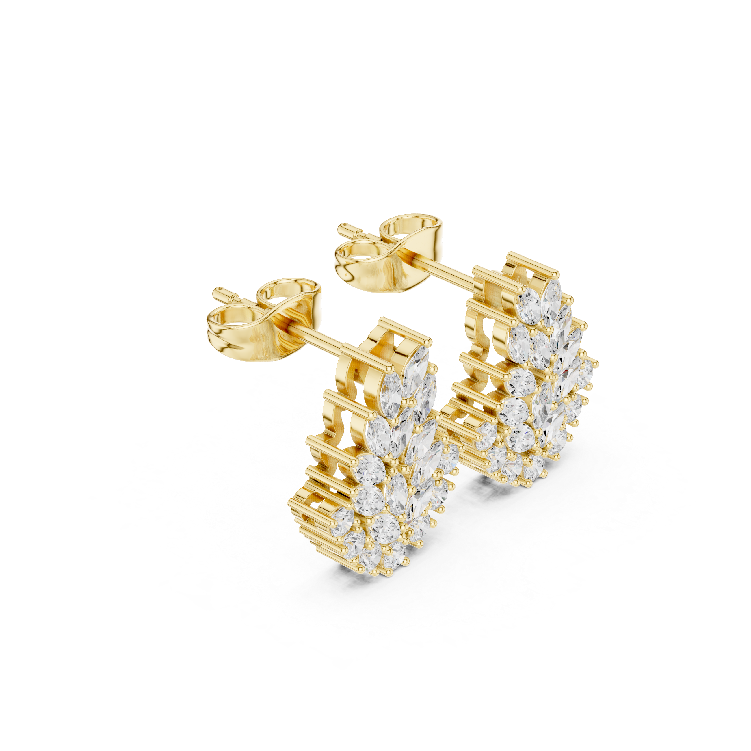 Makenna Diamond Silver Earring