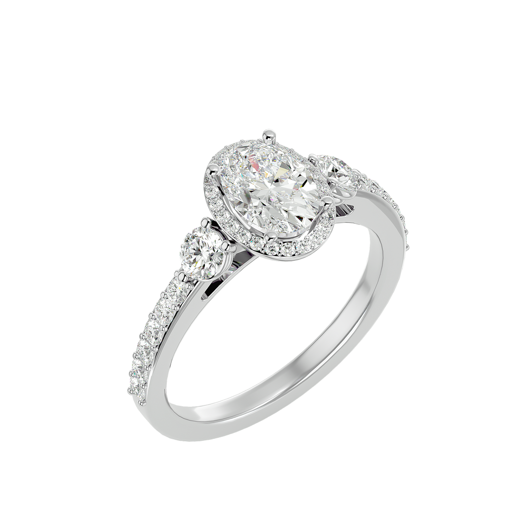 Saylor Halo Silver Ring