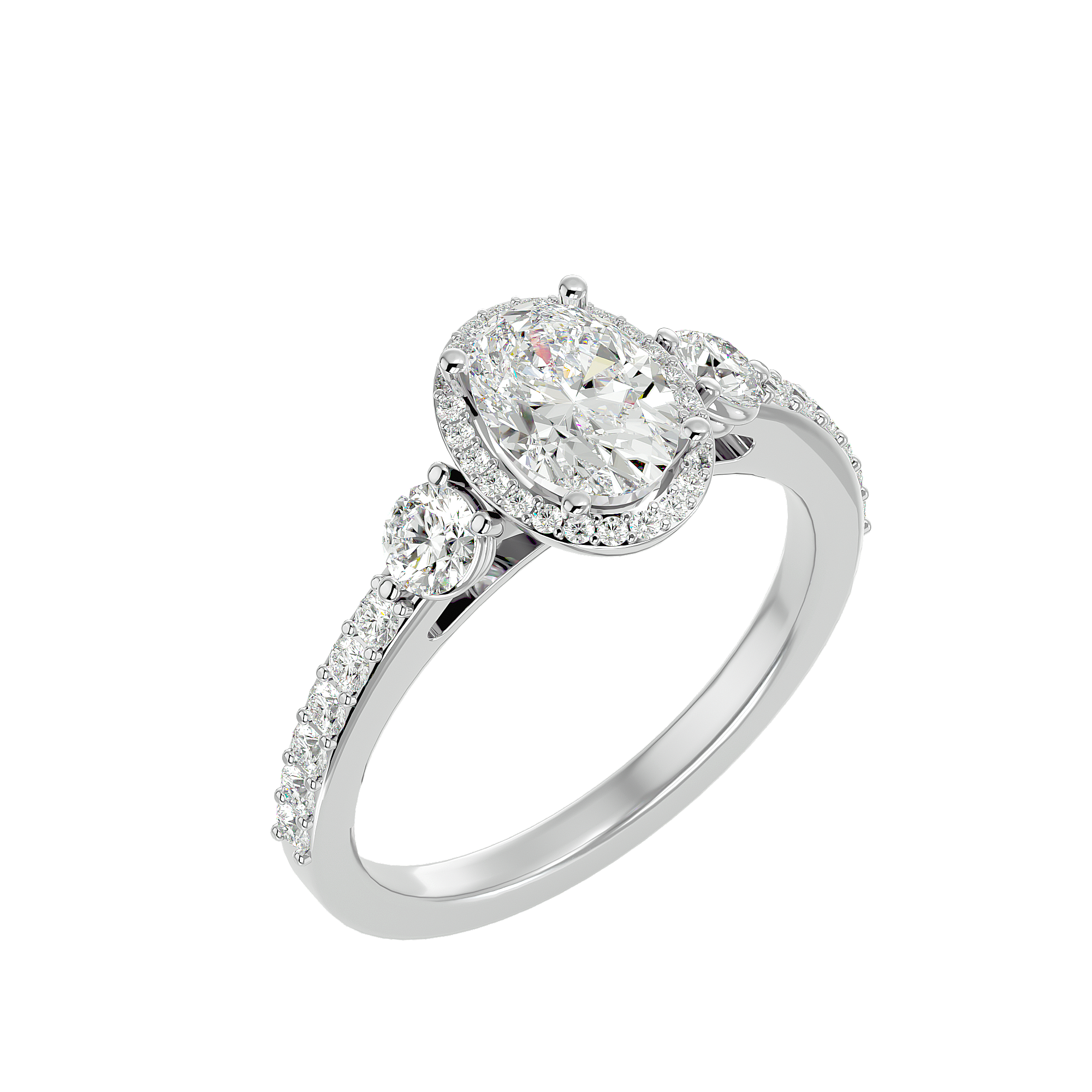 Saylor Halo Silver Ring