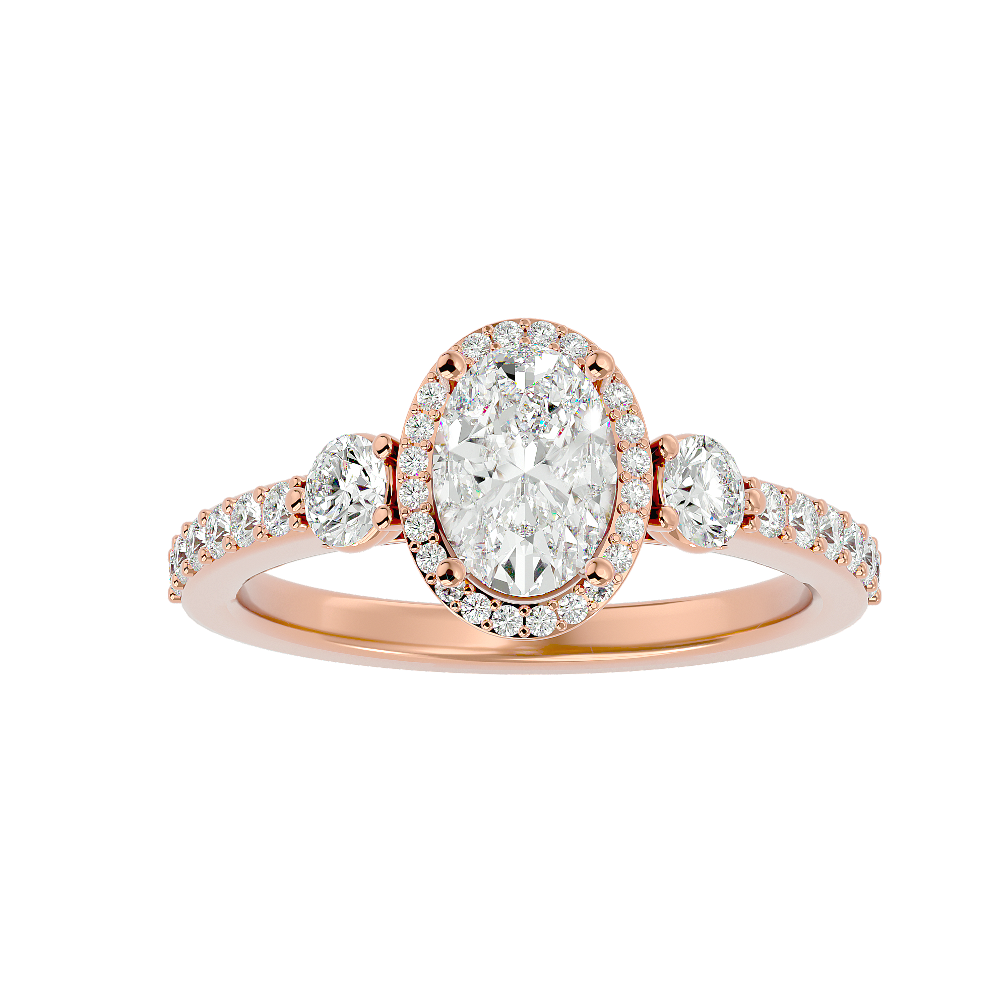 Saylor Halo Silver Ring