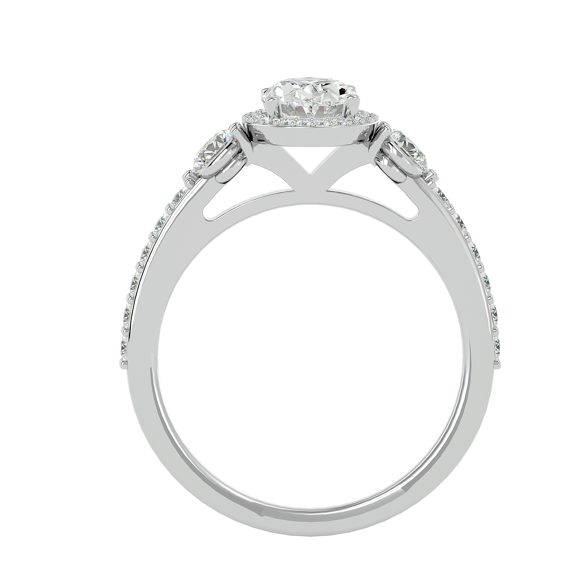 Saylor Halo Silver Ring