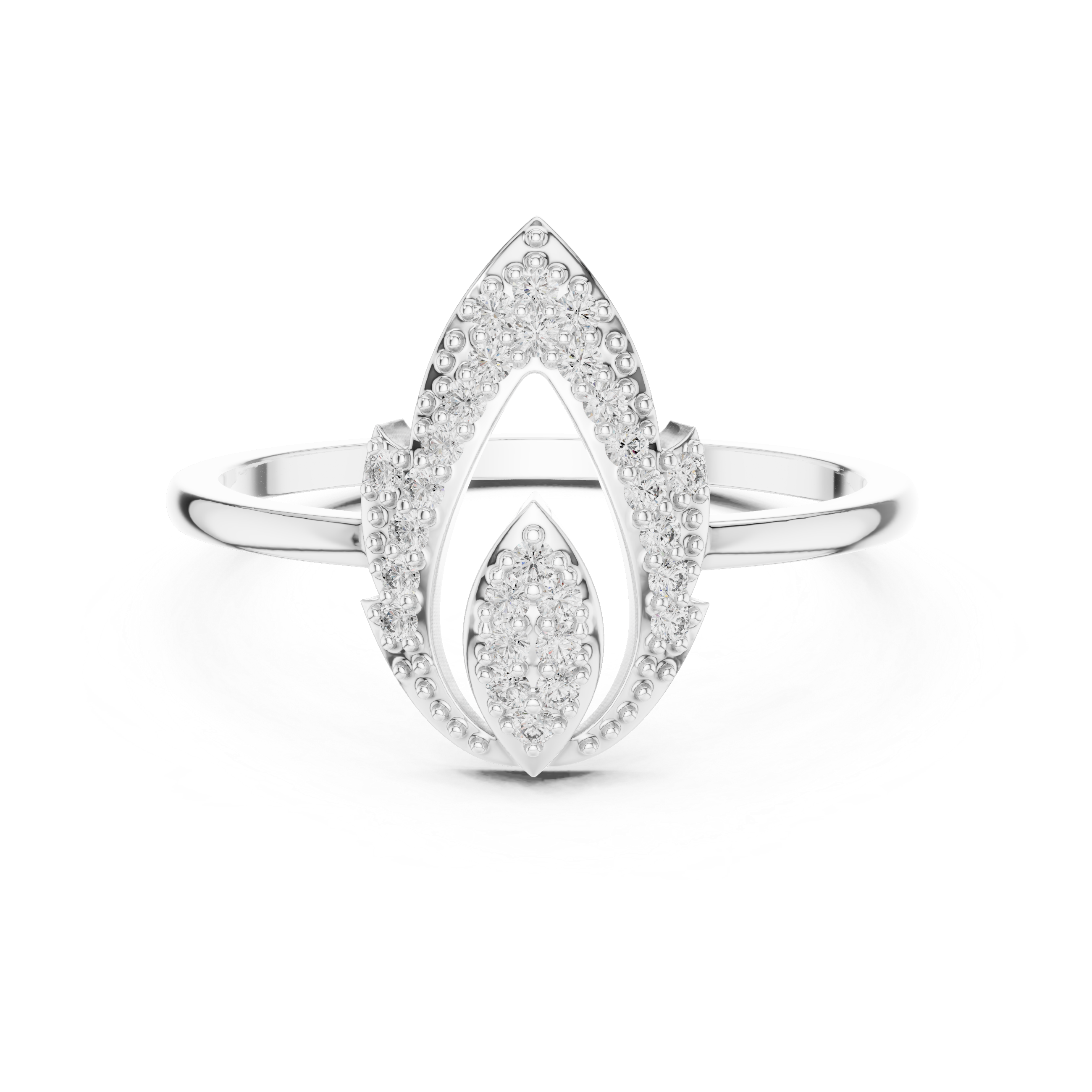 Zora Diamond Silver Ring