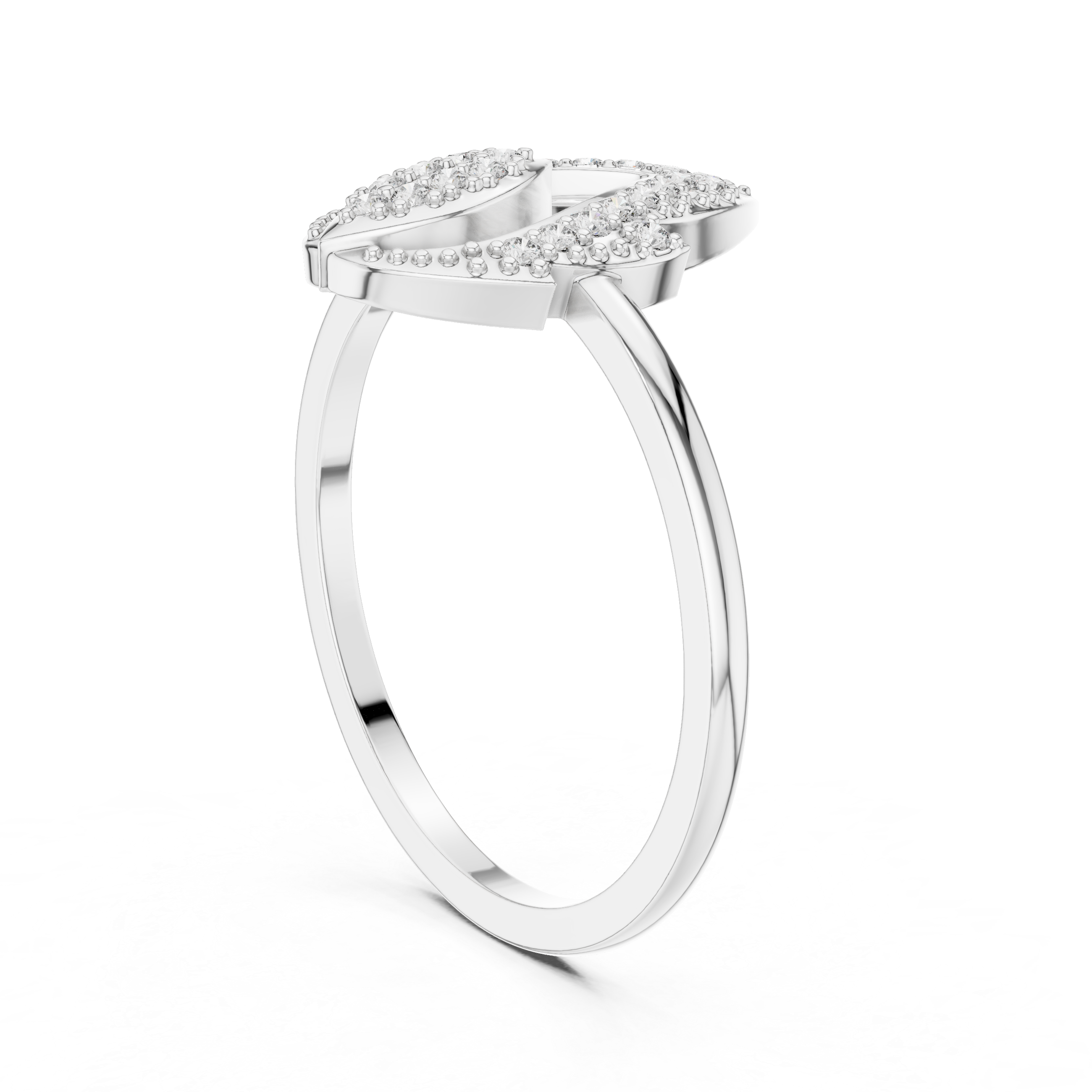 Zora Diamond Silver Ring