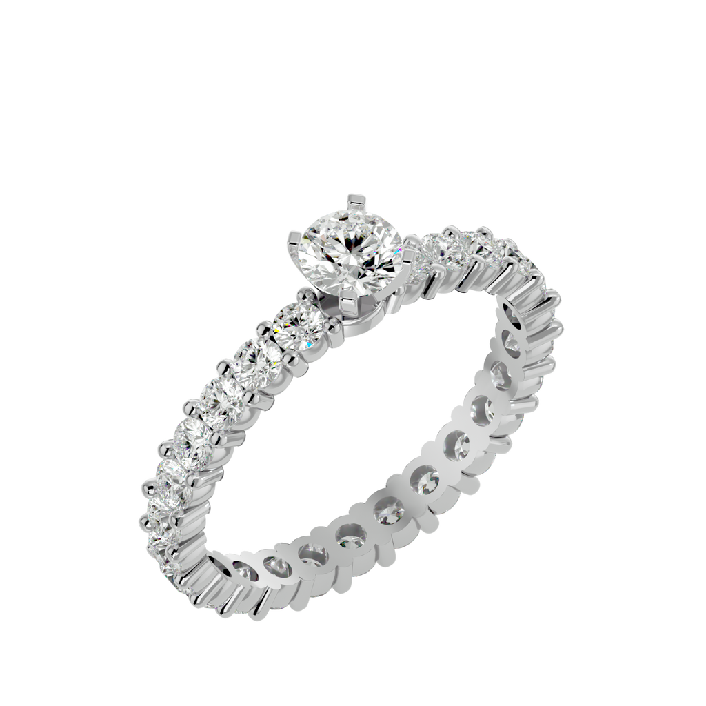 Tatum Solitaire Silver Ring