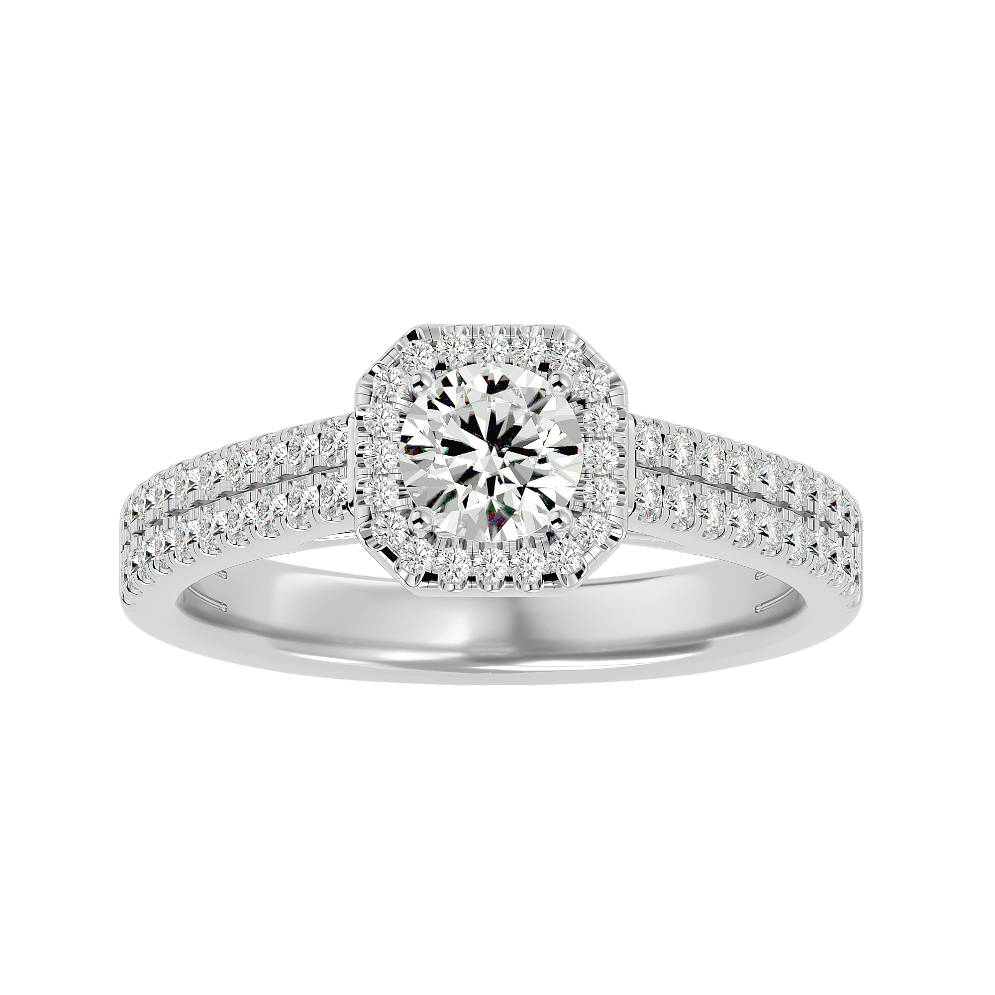 Vada Halo Silver Ring