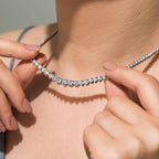 Zuri Tennis Silver Necklace