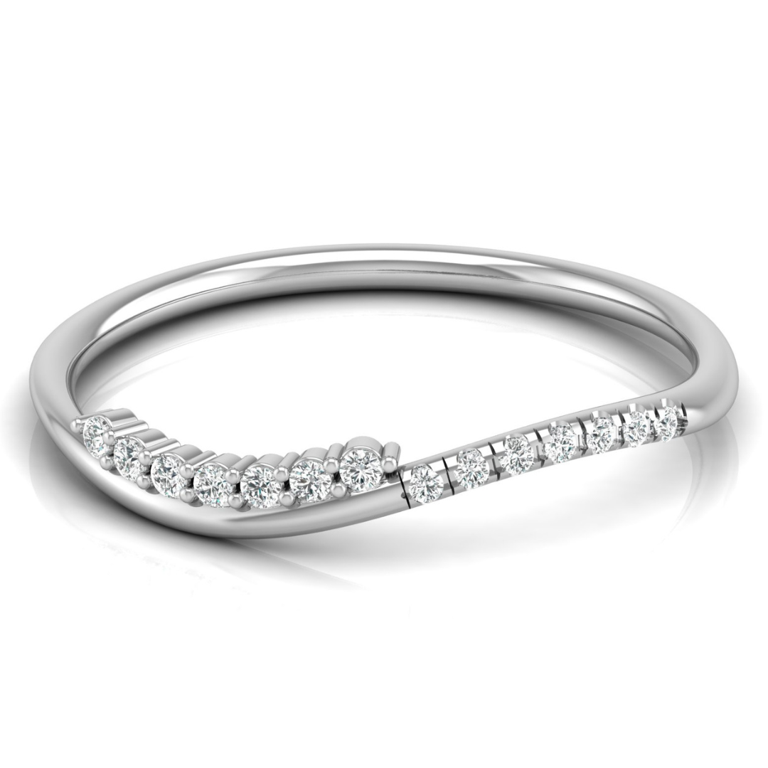 Gracelynn Diamond Silver Band