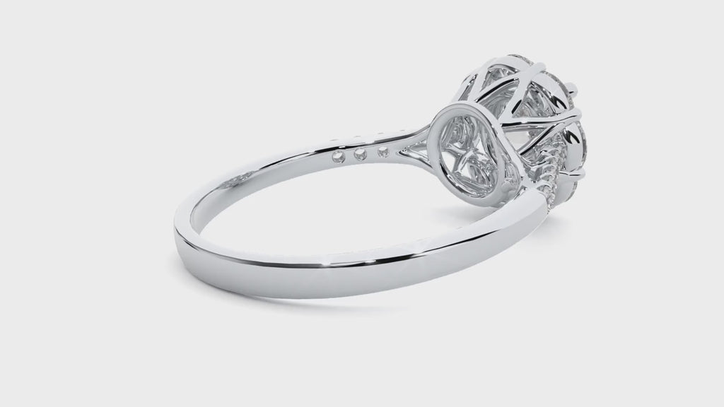 Elina Halo Silver Ring
