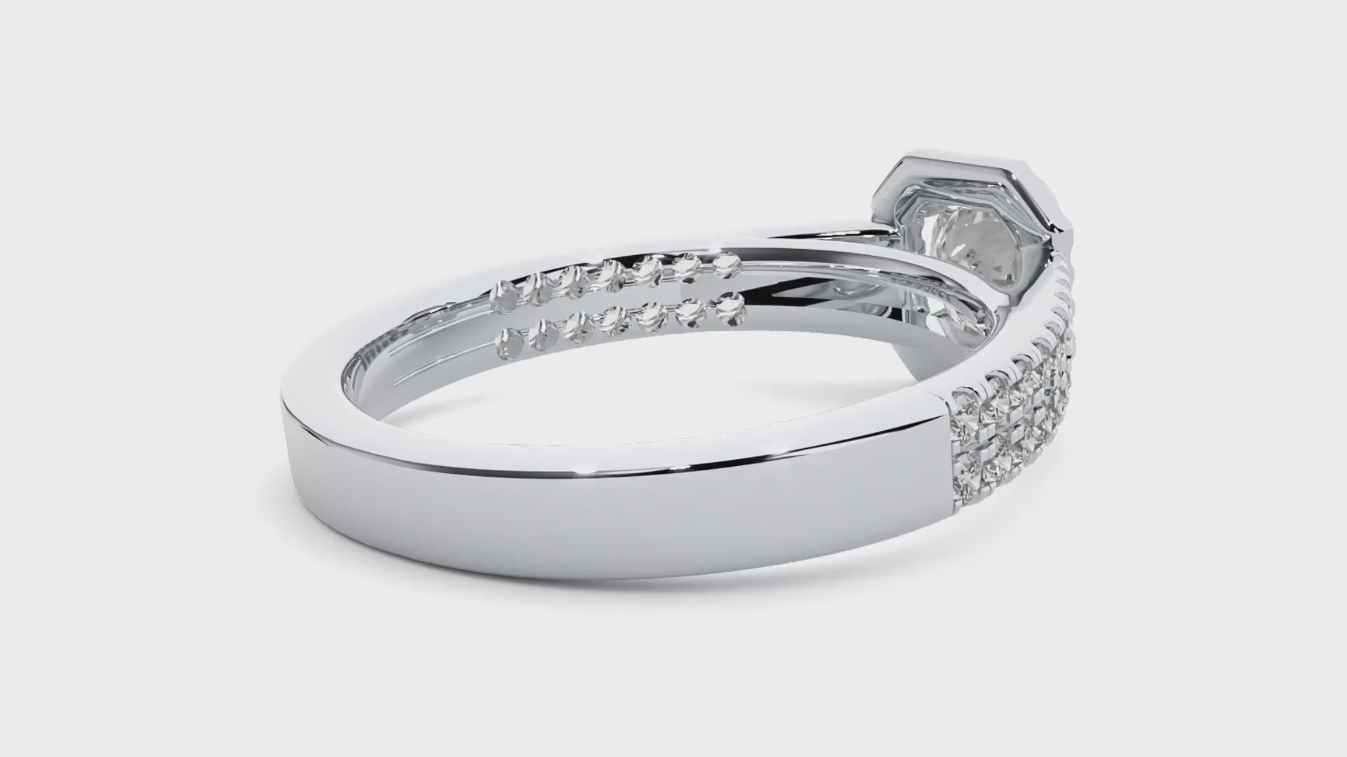 Vada Halo Silver Ring