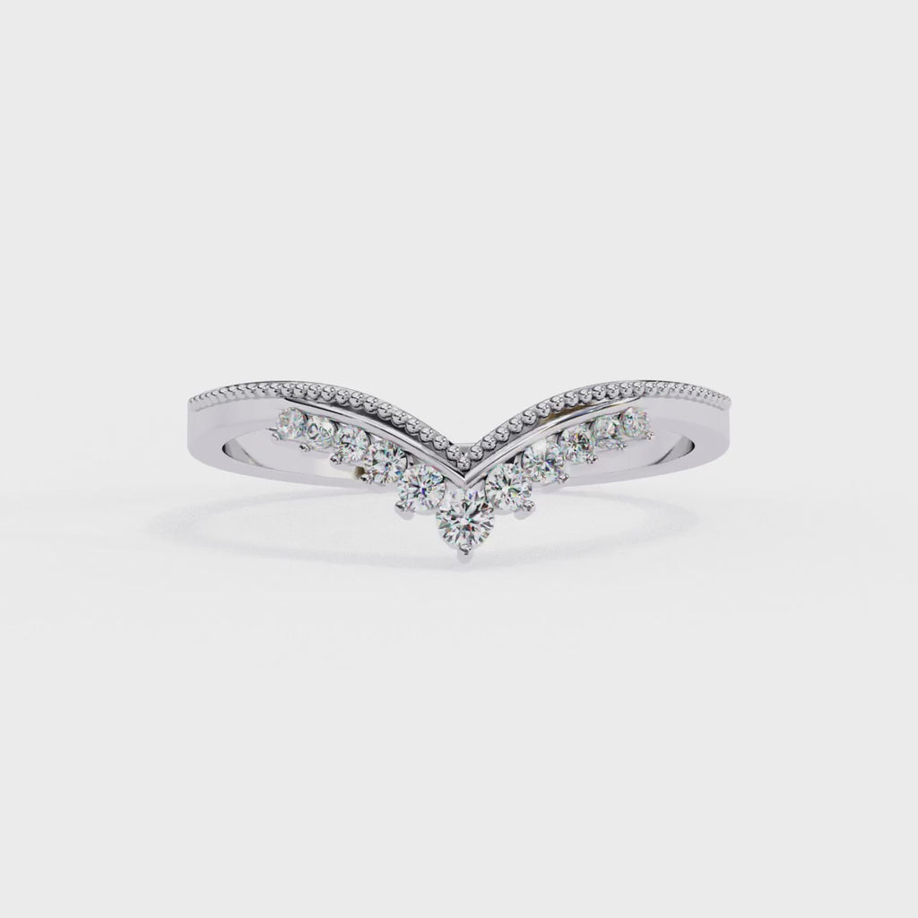 Ann Diamond Silver Band