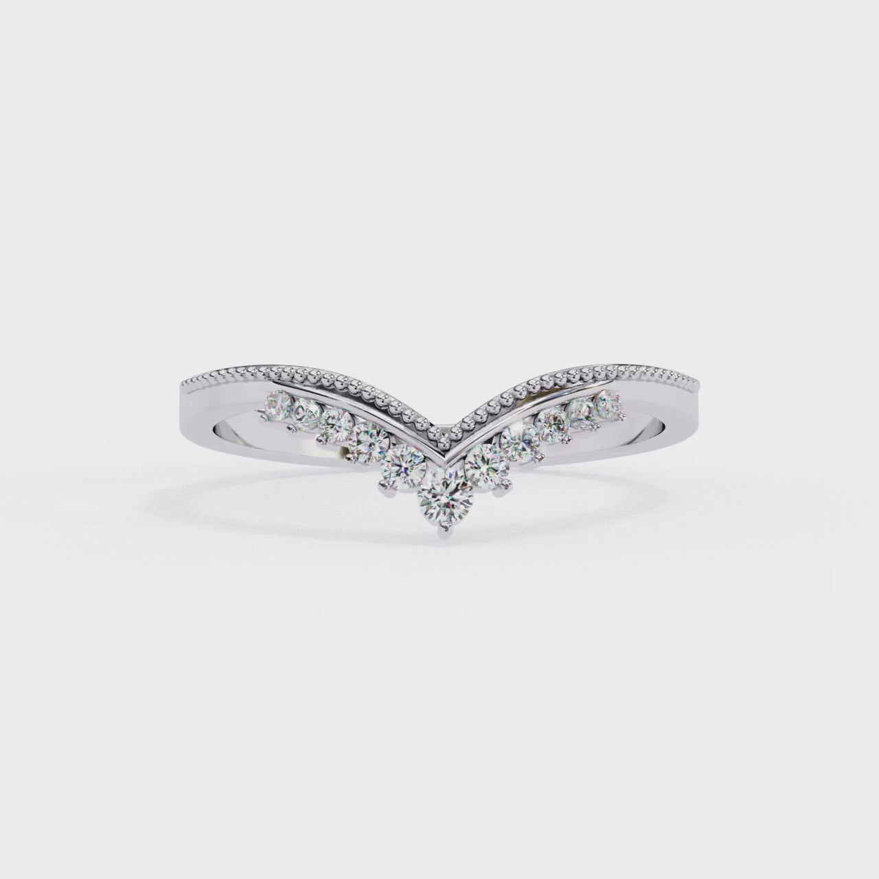 Ann Diamond Silver Band