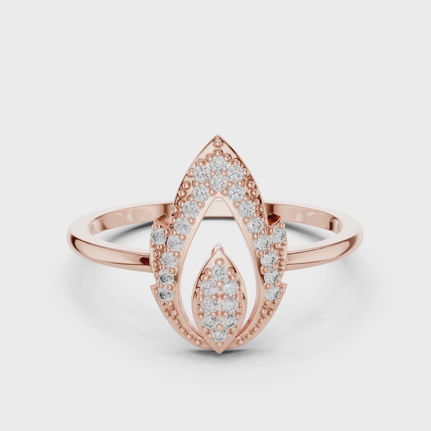 Zora Diamond Silver Ring