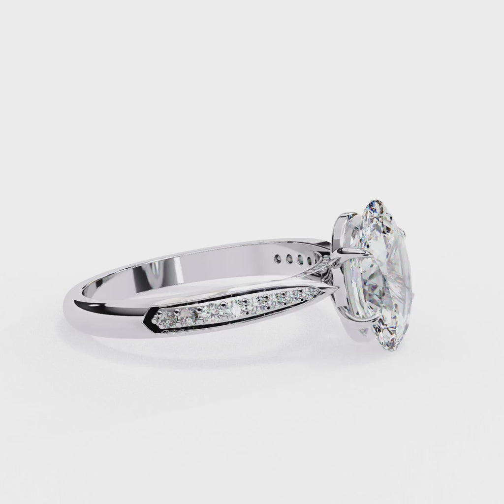 Azaria Solitaire Silver Ring